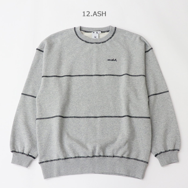 X-girl エックスガール レディース CONTRAST STITCH SWEAT TOP X-girl スウェットトップス 105233012002