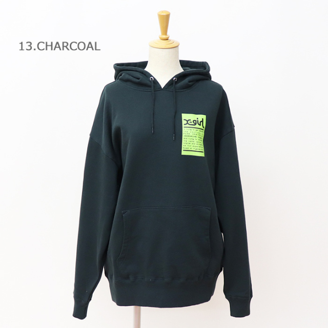 X-girl エックスガール レディース WORDS FACE SWEAT HOODIE X-girl スウェットパーカー 105233012018