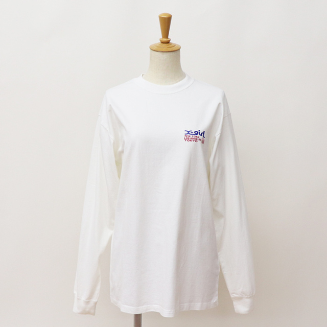X-girl エックスガール レディース LOGO L/S TEE ロゴTシャツ 105234011003