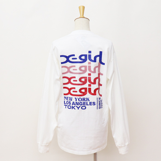 X-girl エックスガール レディース LOGO L/S TEE ロゴTシャツ 105234011003