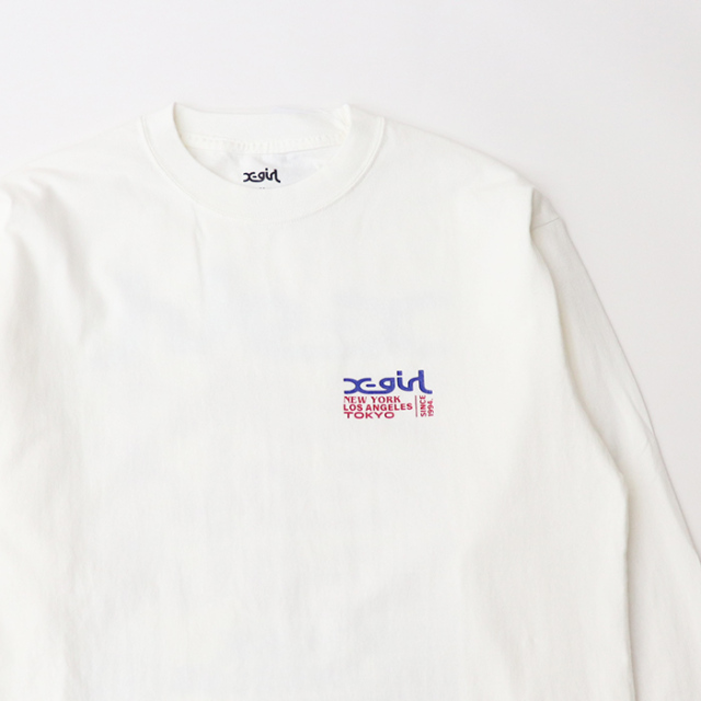 X-girl エックスガール レディース LOGO L/S TEE ロゴTシャツ 105234011003