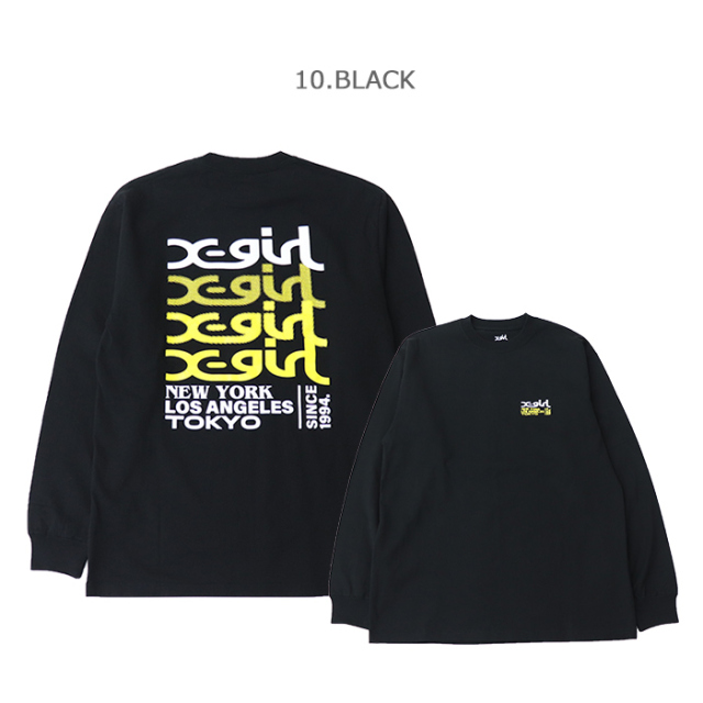 X-girl エックスガール レディース LOGO L/S TEE ロゴTシャツ 105234011003