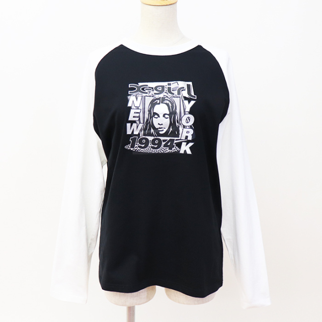 X-girl エックスガール レディース ZINE B/B TEE ベースボールTシャツ 105234011004