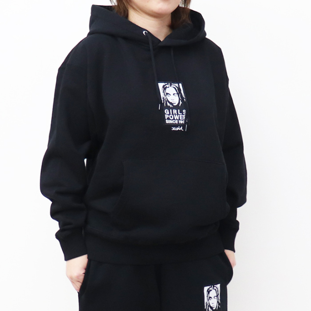 X-girl エックスガール レディース FACE PATCH SWEAT HOODIE スウェットパーカー 105234012020