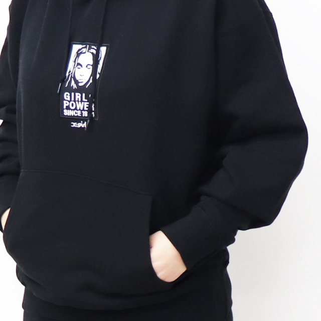 X-girl エックスガール レディース FACE PATCH SWEAT HOODIE スウェットパーカー 105234012020