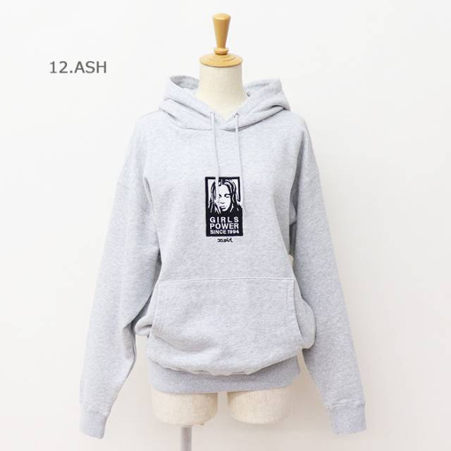 X-girl エックスガール レディース FACE PATCH SWEAT HOODIE スウェットパーカー 105234012020