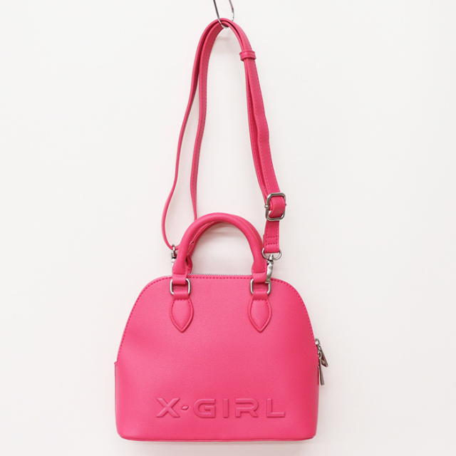 X-girl エックスガールFAUX LEATHER 2WAY BOSTON BAG バッグ 105234053007