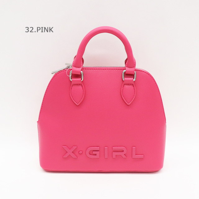 X-girl エックスガールFAUX LEATHER 2WAY BOSTON BAG バッグ 105234053007