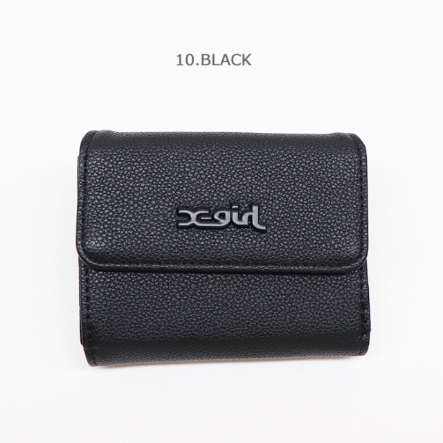 X-girl エックスガール FAUX LEATHER MINI WALLET 三つ折りウォレット 105234054017