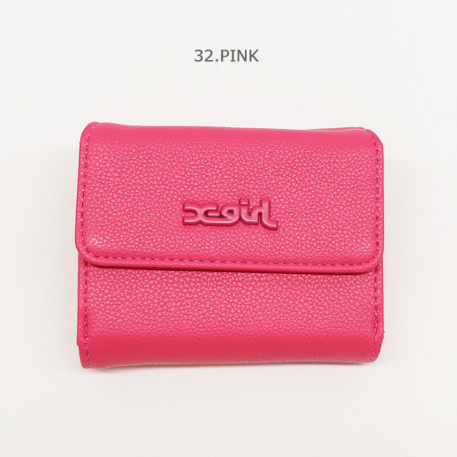 X-girl エックスガール FAUX LEATHER MINI WALLET 三つ折りウォレット 105234054017