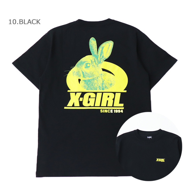 X-girl エックスガール レディース TWO TONE RABBIT S/S TEE X-girl 半袖Tシャツ 105241011022