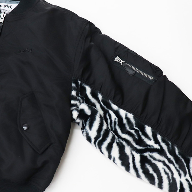X-girl エックスガール レディース PANELED FUR REVERSIBLE MA-1