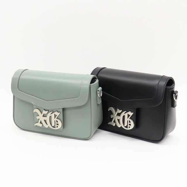 X-girl エックスガールOLD ENGLISH LOGO BUCKLE 2WAY FAUX LEATHER BAG ショルダーバッグ 105244053005