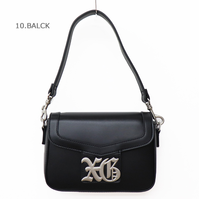 X-girl エックスガールOLD ENGLISH LOGO BUCKLE 2WAY FAUX LEATHER BAG ショルダーバッグ 105244053005