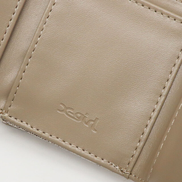 X-girl エックスガールDISTRESSED FAUX LEATHER MINI WALLET 三つ折りウォレット 105244054012