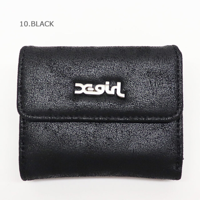 X-girl エックスガールDISTRESSED FAUX LEATHER MINI WALLET 三つ折り