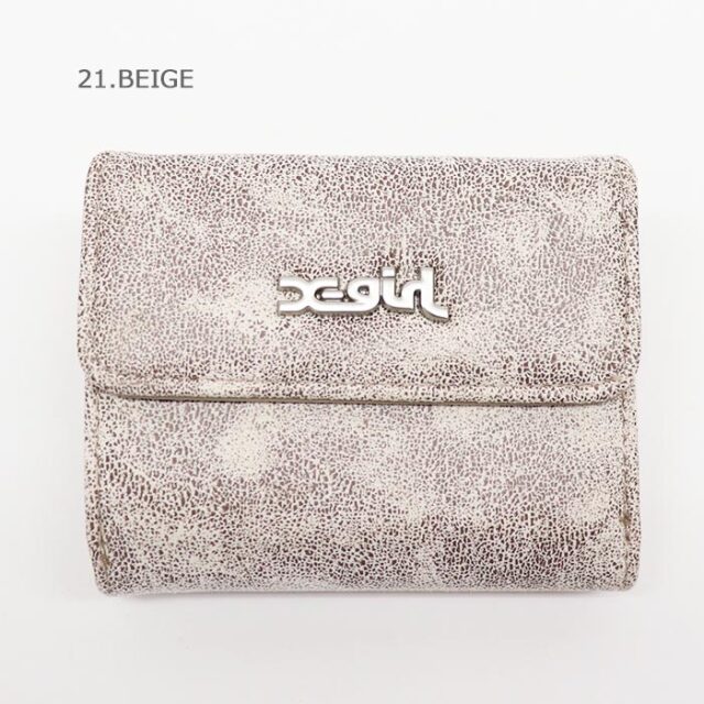 X-girl エックスガールDISTRESSED FAUX LEATHER MINI WALLET 三つ折りウォレット 105244054012