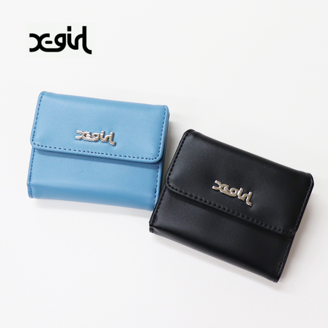 X-girl エックスガール FAUX LEATHER MINI WALLET 三つ折り