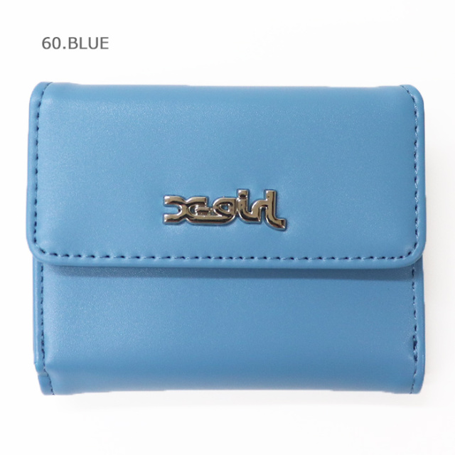X-girl エックスガール FAUX LEATHER MINI WALLET 三つ折りウォレット 105251054004