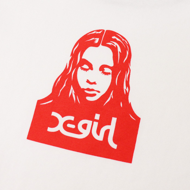 X-girl エックスガール レディース FACE RAGLAN S/S BABY TEE 半袖Tシャツ 105252011001