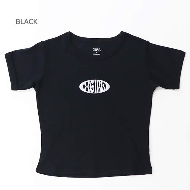 X-girl エックスガール レディース METAL OVAL LOGO S/S BABY TEE 半袖Tシャツ 105252011027