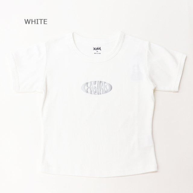 X-girl エックスガール レディース METAL OVAL LOGO S/S BABY TEE 半袖Tシャツ 105252011027