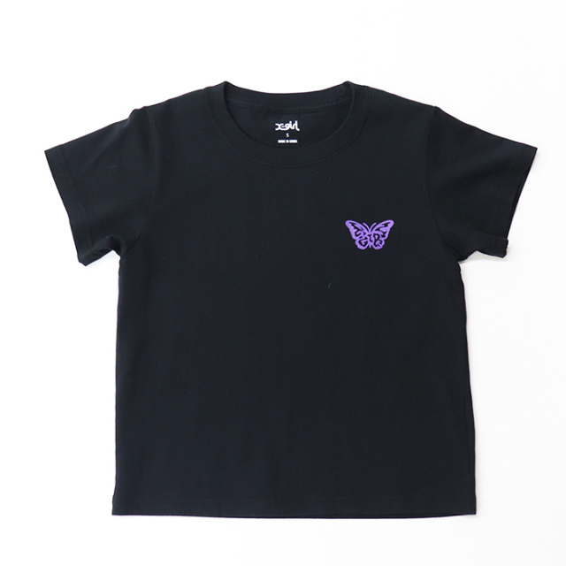 X-girl エックスガール LOGO AND BUTTERFLY 2P S/S BABY TEE ロゴ アンド バタフライ 2P 半袖 ベビー Tシャツ 105252011032 / 2025SUMMER / X-girl エックスガール LOGO AND BUTTERFLY 2P S/S BABY TEE