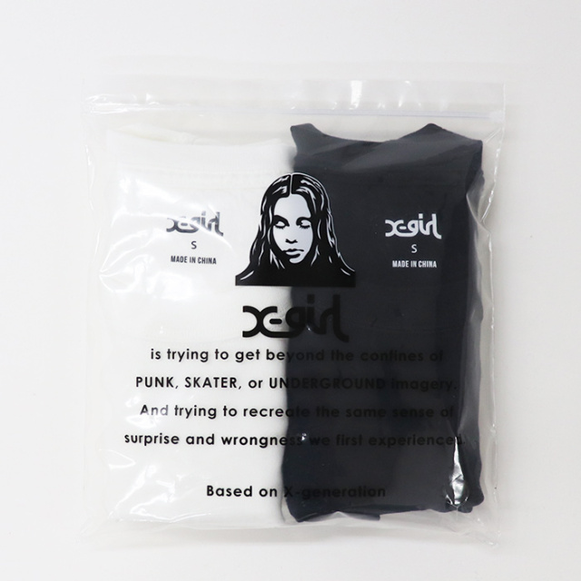 X-girl エックスガール レディース LOGO AND BUTTERFLY 2P S/S BABY