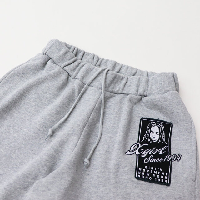 X-girl エックスガール レディース FACE BOX PATCH SWEAT PANTS スウェットパンツ 105253031010