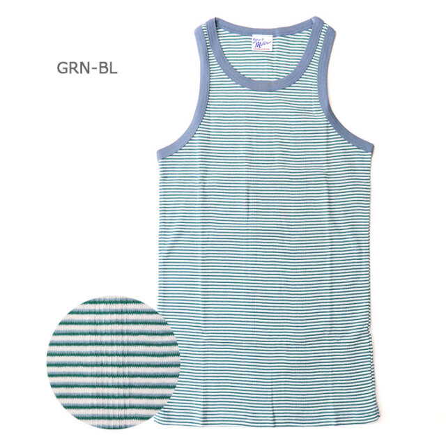 Miller ミラー メンズ パネルリブ 半袖タンクトップ 110C