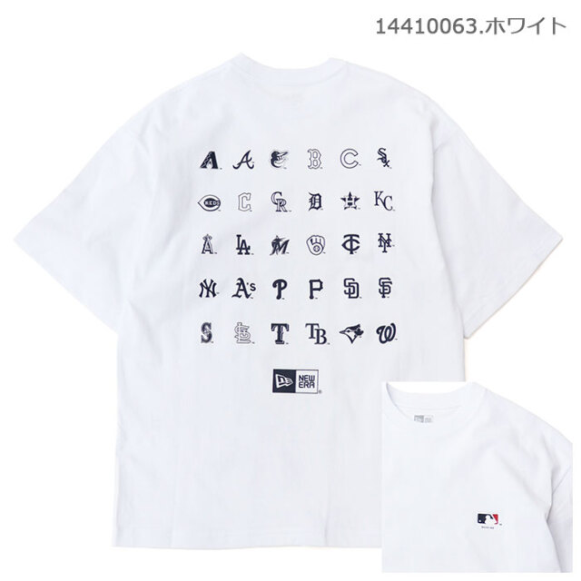 ニューエラ 半袖 オーバーサイズド コットン Tシャツ MLBチーム