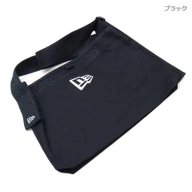 NEW ERA&reg; ニューエラ バッグ Canvas Shoulder Bag キャンバスショルダーバッグ 8L フラッグロゴ アイボリー 14521355 ブラック 14521356