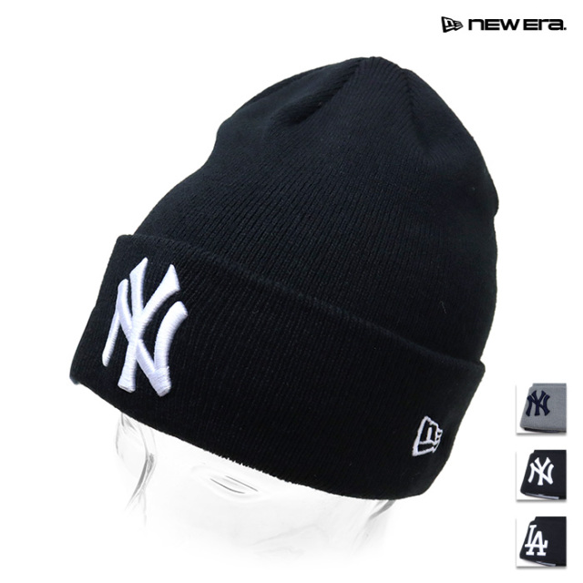 MLB ニューヨーク・ヤンキース ニット帽 ブラック ベーシック カフニット MLB Team Logo ニューヨーク・ヤンキース