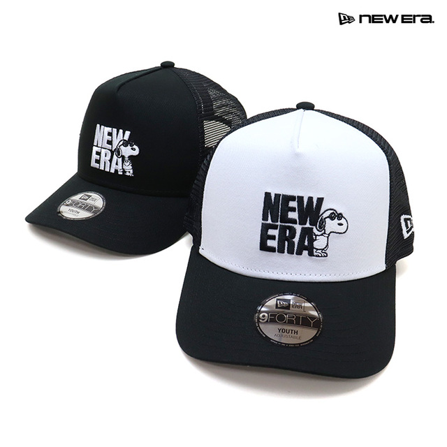 NEW ERA&reg; ニューエラ キッズ キャップ Youth 9FORTY A-Frame トラッカー Vintage PEANUTS ピーナッツ JOE COOL