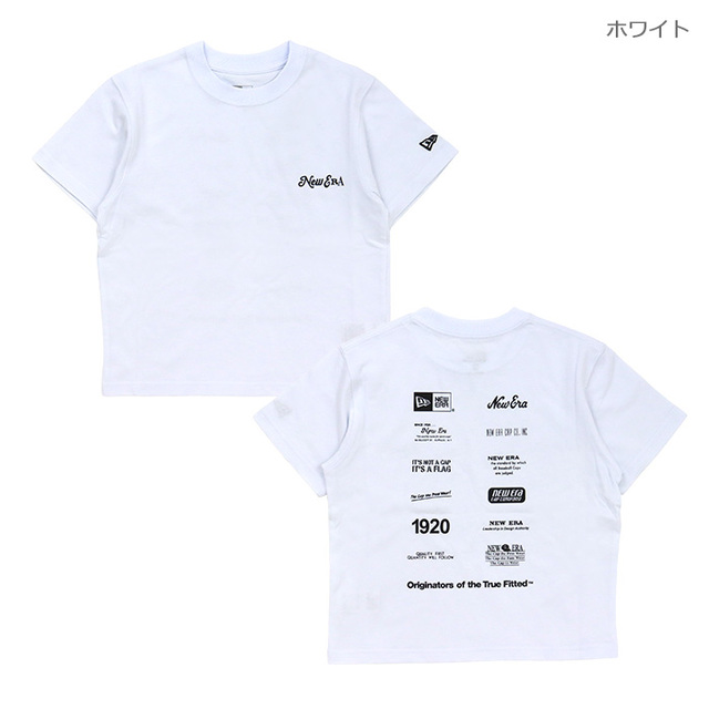 NEW ERA&reg; ニューエラ キッズ Tシャツ Youth SS Cotton Tee 半袖 コットン Tシャツ Archive Logo アーカイブロゴ 14865840 14865841/1486 5840.ホワイト