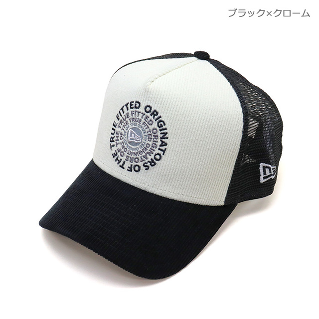 NEW ERA&reg; ニューエラ キャップ 9FORTY A-Frame トラッカー Corduroy コーデュロイ OOTTF 15137088 15137090 15137091/1513 7090.ブラック×クローム