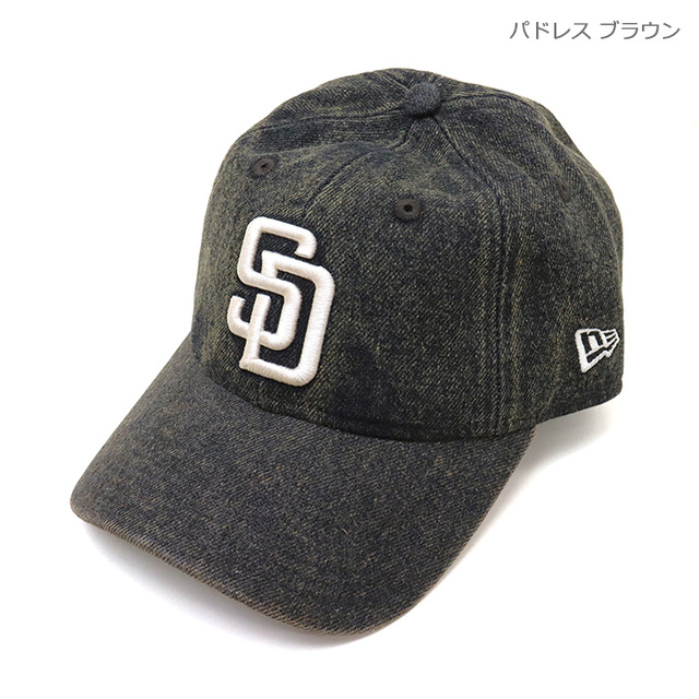 NEW ERA&reg; ニューエラ キャップ 9TWENTY Over Dye Denim オーバーダイ・デニム MLBロゴ 15137220 15137235/1513 7220.パドレス ブラウン