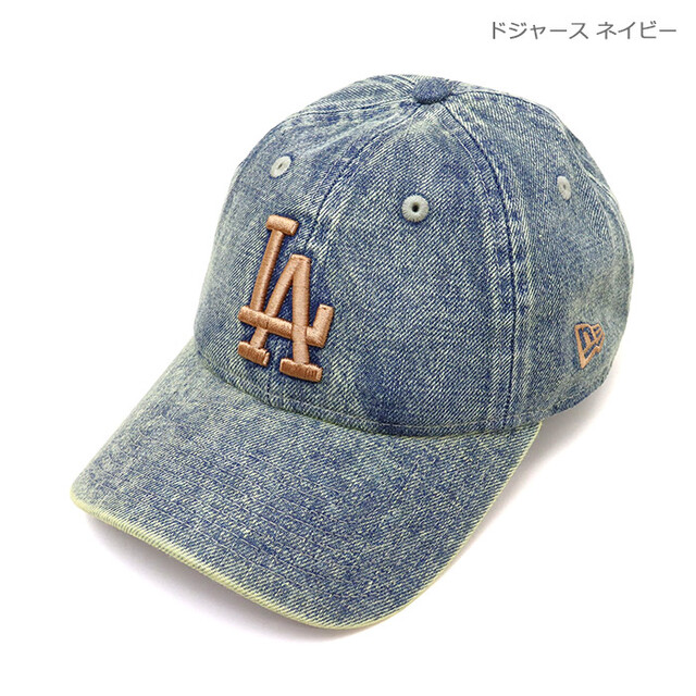 NEW ERA&reg; ニューエラ キャップ 9TWENTY Over Dye Denim オーバーダイ・デニム MLBロゴ 15137220 15137235/1513 7272.ドジャース ネイビー