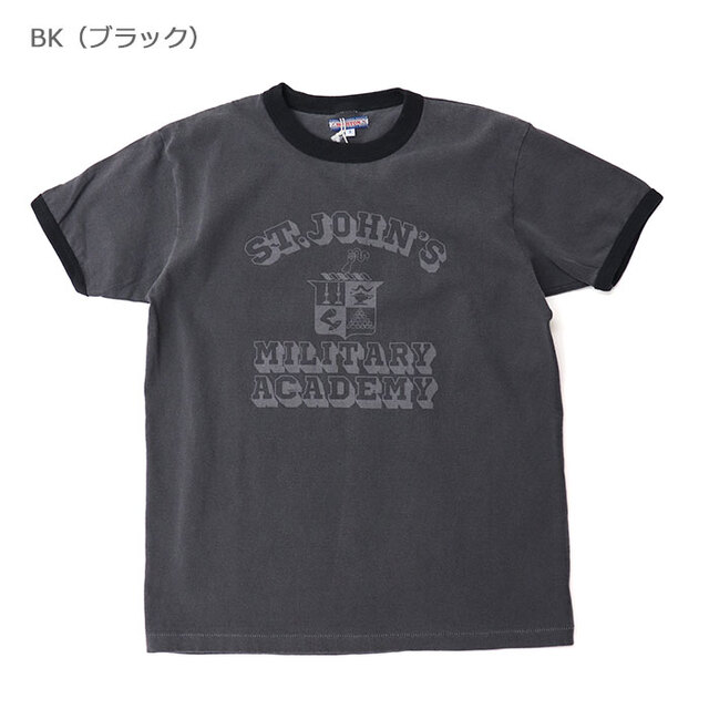 HOUSTON woman ヒューストン ウーマン PIGMENT PRINT RINGER TEE (MILITARY ACADEMY)  ピグメントプリントリンガーTEE 2053W
