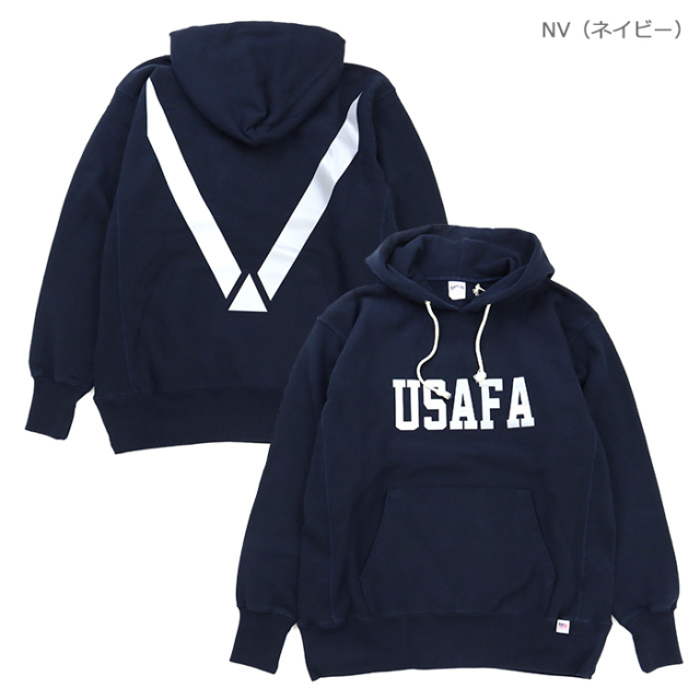 HOUSTON ヒューストン PRINT U.S COTTON RW HOODIE (USAFA) プリント