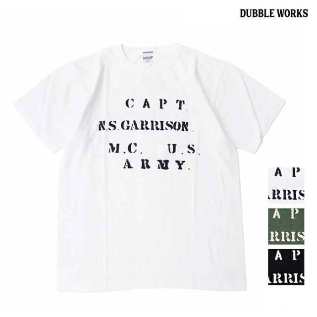 【SALE セール 30％OFF】DUBBLE WORKS ダブルワークス MATSUYA別注 半袖プリントTシャツ N.S.GARRISON 24233005MT-C