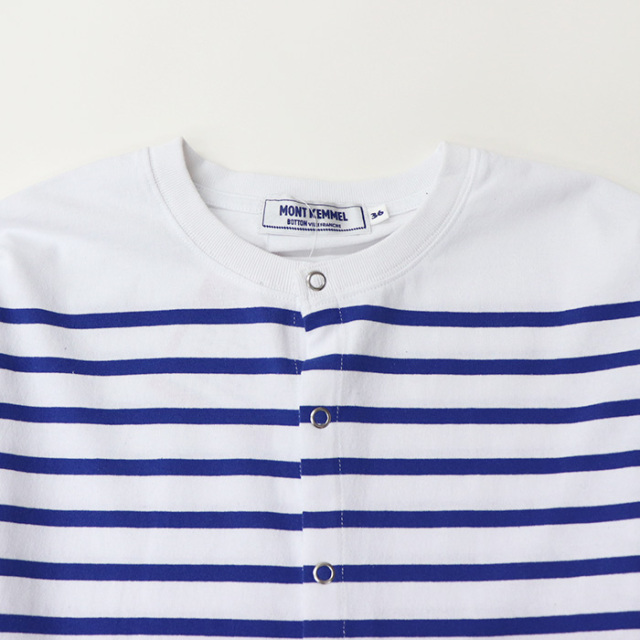 MONT KEMMEL モンケメル CREW CARDIGAN O/E BASQUE BORDER/ボーダーカーディガン MKL-000-251011