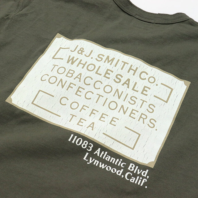 Pherrow's フェローズ プリント ヘンリーネックTシャツ 26S-PHNT1