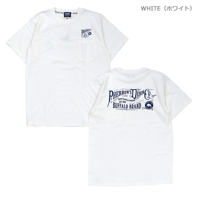Pherrow's フェローズ プリント ポケットTシャツ Pherrow's Denim Co. 26S-PPT1