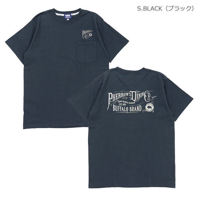 Pherrow's フェローズ プリント ポケットTシャツ Pherrow's Denim Co. 26S-PPT1