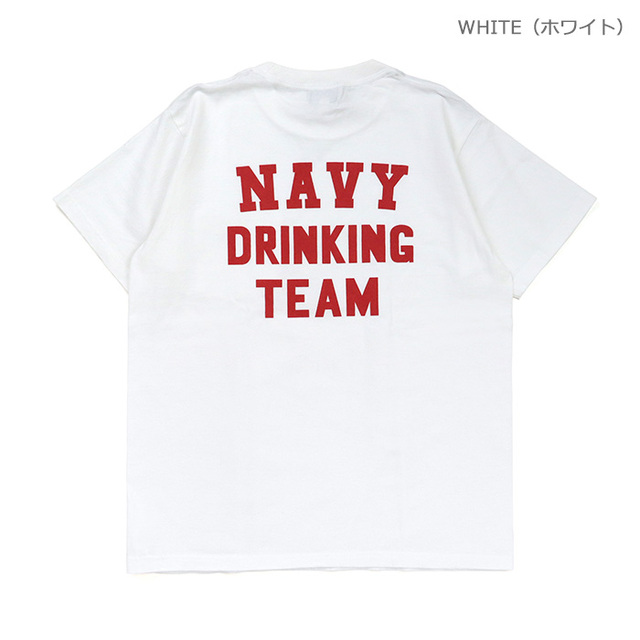 Pherrow's フェローズ プリント ポケットTシャツ NAVY DRINKING TEAM 26S-PPT2