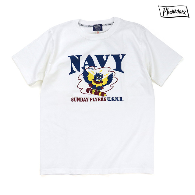 Pherrow's フェローズ プリントTシャツ U.S.NAVY 26S-PT16