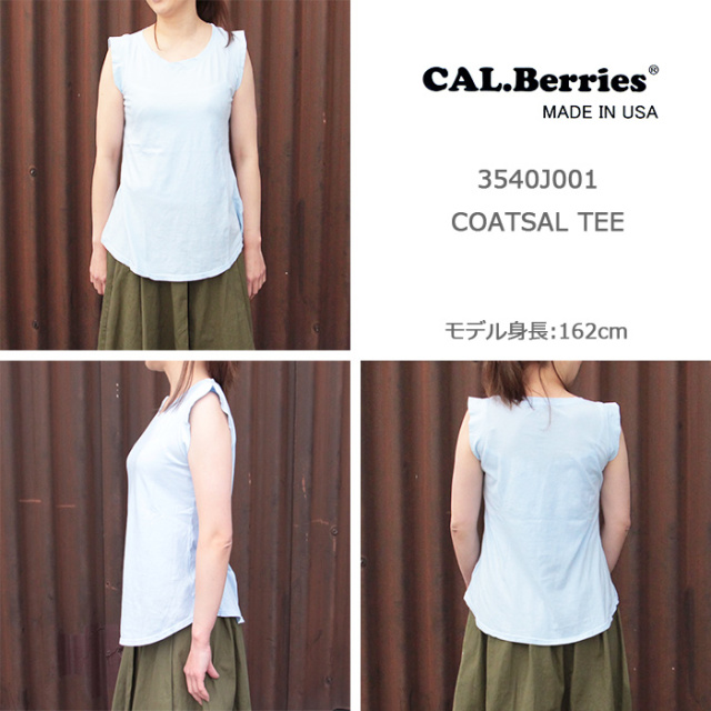 CAL.Berries カルベリーズ　 レディース COASTAL Tee ノースリーブカットソー　3540J001