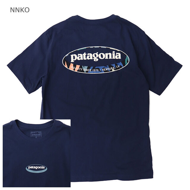patagonia パタゴニア 半袖Tシャツ メンズ・'95 オーバル・ロゴ・Tシャツ 37847/NNKO.ネイビー