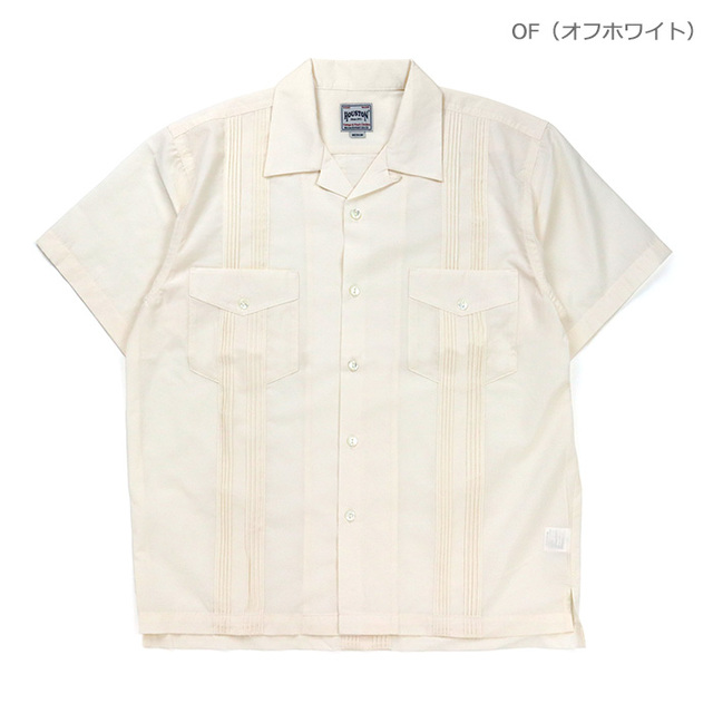 HOUSTON ヒューストン シャツ CUBA SHIRT キューバシャツ 41305/OF（オフホワイト）